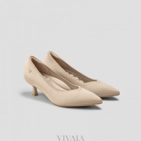  VIVAIA Sivri Burunlu Kitten Topuklu Ayakkabı (Scarlett) Yüksek Ayakkabı Badem