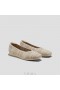 Zapatillas de running VIVAIA con punta cuadrada y corte en V (Margot Walker) Zapatos planos con rayas beige
