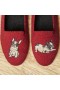  Mocasines de punto de rizo con punta redonda de VIVAIA en color rojo