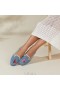  Mocasines con punta redonda y bordados VIVAIA (Audrey) Azul