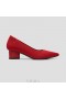  Zapatos altos de punta puntiaguda y tacón grueso VIVAIA (Tracy Pro) en color rojo