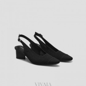  Sandalias con tira trasera y puntera en punta VIVAIA (Leah Pro) Sandalias negras