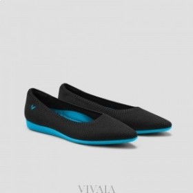 Zapatillas de running VIVAIA, bailarinas puntiagudas (Aria Walker), zapatos planos negros