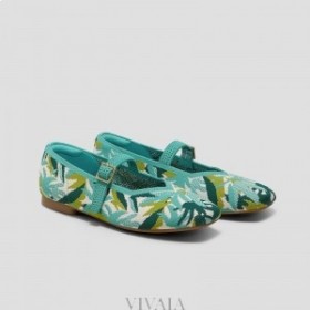  Zapatos planos Mary Jane con gorra cuadrada VIVAIA (Margot Mary-Jane) en turquesa