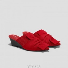 Sandalias de cuña con punta puntiaguda VIVAIA (cuña Yaffa) Sandalias rojas