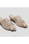 صندل VIVAIA ذو مقدمة مدببة وكعب إسفيني (صندل Yaffa Wedge) لون لوزي