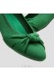  حذاء مسطح VIVAIA Almond Cap Knotted Flats (Bibi) باللون الأخضر