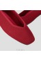  حذاء مسطح VIVAIA Square Cap V-Cut Flats (Margot 2.0) أحمر