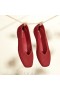  حذاء مسطح VIVAIA Square Cap V-Cut Flats (Margot 2.0) أحمر