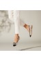  VIVAIA Almond Cap Bow Flats (Tiana) Flat Shoes White