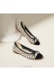  VIVAIA Almond Cap Bow Flats (Tiana) Flat Shoes White