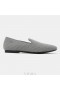  VIVAIA Square Cap Fluffy Loafers Polobotky Šedá