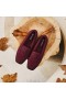 VIVAIA Čtvercová kšiltovka Faux Mink Knit Loafers Bordeaux - Bear