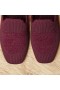 VIVAIA Čtvercová kšiltovka Faux Mink Knit Loafers Bordeaux - Bear