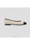  VIVAIA Square Cap V-Cut Flats (Margot 2.0) Ploché boty Bílá Černá