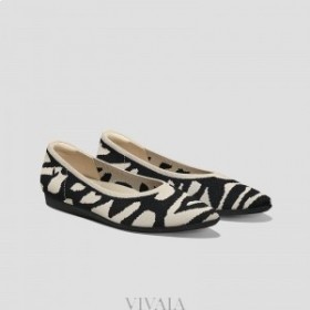 Běžecké boty VIVAIA Pointed-Balet Flats (Aria Walker) Ploché boty Ecru Tiger
