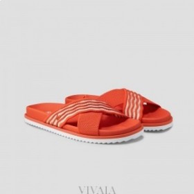  VIVAIA Criss Cross Straps Slides (Natalia) Sandály Orange