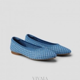 VIVAIA Almond Cap Ballet Flats (Tamia 2.0) Ploché boty Denim Woven