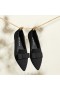  VIVAIA Pointed Cap Bow Loafers Sort