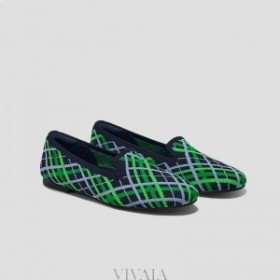  VIVAIA Rund-Toe Woven Knit Loafer (Audrey) Lave sko Grønne
