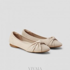  VIVAIA Mandel Cap Knotted Flats (Bibi) Flade Sko Mandel