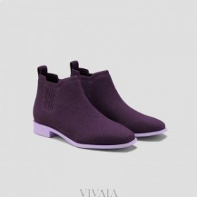  VIVAIA Square-Cap vandafvisende ankelstøvler (Ryan Pro) Støvler Aubergine