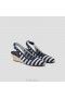  VIVAIA Almond Cap Slingback Wedge Heel Sandal (Tamia Slingback Wedge) Sandalen Marineblauwe Strepen