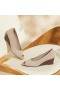  VIVAIA Peep Cap Wedge (Tamia Peep Cap) Hoge schoenen Amandel