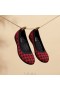VIVAIA Ronde Teen Flats (Claire Walker) Platte Schoenen Rood