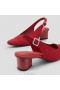 VIVAIA Puntige Teen Slingback Sandalen (Leah 2.0) Sandalen Rood