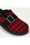  VIVAIA Ronde Neus Faux Mink Knit Pantoffels (Hazelnoot) Muiltjes Rood