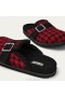  VIVAIA Ronde Neus Faux Mink Knit Pantoffels (Hazelnoot) Muiltjes Rood