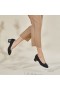  VIVAIA Ronde Teen Chunky Hakken (Julie Pro) Hoge Schoenen Zwart