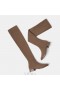  VIVAIA Ronde-Toe Over-de-Knie Laarzen Tan Russet