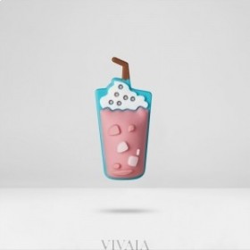  VIVAIA Verwijderbare TPR - Milkshake DIY Charms Roze