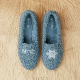  VIVAIA Ronde-Toe Gerecycleerde Imitatiebont Loafers - Snowflake Loafers Blauw