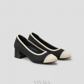  VIVAIA Ronde Teen Chunky Hakken (Julie Pro) Hoge Schoenen Zwart Beige