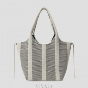  VIVAIA Ella Tote-Crème Ivoor & Zwarte Handtas Wit Zwart
