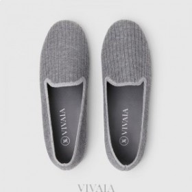  VIVAIA Ronde-Toe Wol Loafers Grijs