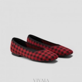  VIVAIA Square Cap V-Cut Flats (Margot 2.0) Platte schoenen Rood