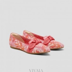  VIVAIA Pointed Cap Bow Loafers (Michelle 2.0) Lage schoenen Koraal