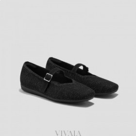 VIVAIA hardloopschoenen Square Cap Mary Jane (Margot Walker Mary Jane) platte schoenen zwart