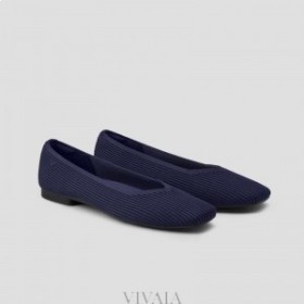  VIVAIA Square Cap V-Cut Flats (Margot 2.0) Platte schoenen Marineblauw