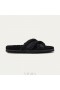  VIVAIA Furry Criss-Cross Strap Tossut (Hannah) Mules Musta