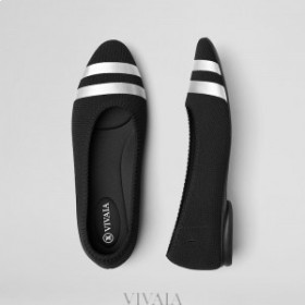  VIVAIA Almond Cap Ballet Flats (Tamia 2.0) Litteät kengät Musta