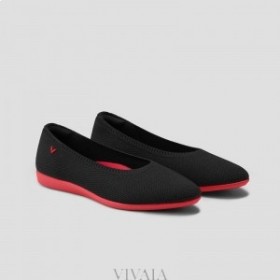  VIVAIA Juoksukengät Almond Cap Flats (Tamia Walker) Litteät kengät Musta Punainen