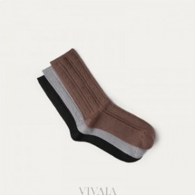  VIVAIA 3 paria nilkan yläpuolella jacquard-sukat musta-ruskea-harmaa