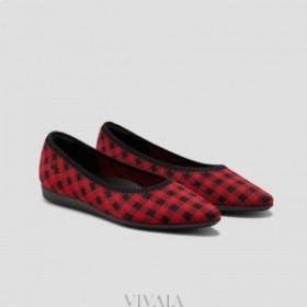 VIVAIA Juoksukengät Terävä Ballet Flat (Aria Walker) Litteät kengät Punainen