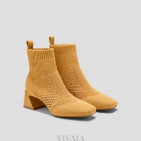 VIVAIA Square-Cap rei'itetyt korkokengät (Melissa) Saappaat Keltainen