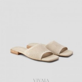  VIVAIA Wide Band Flip Flops Sandaalit (Marianna) Sandaalit Golden Almond Mesh
